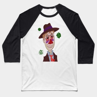 Drunk Cartoon Man Baseball T-Shirt